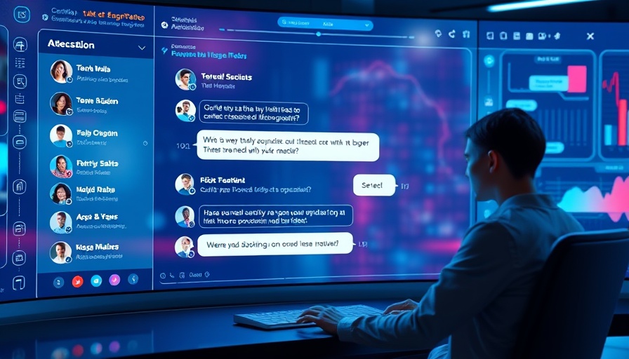 Modern chat interface with AI agents in team discussion.