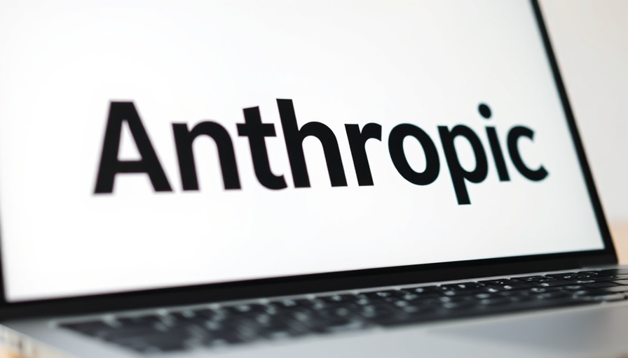 Close-up of 'ANTHROPIC' on a laptop screen, highlighting AI.