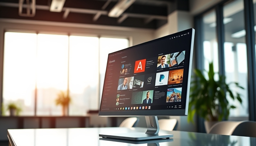 Modern desktop monitor with Microsoft Copilot interface in bright office.