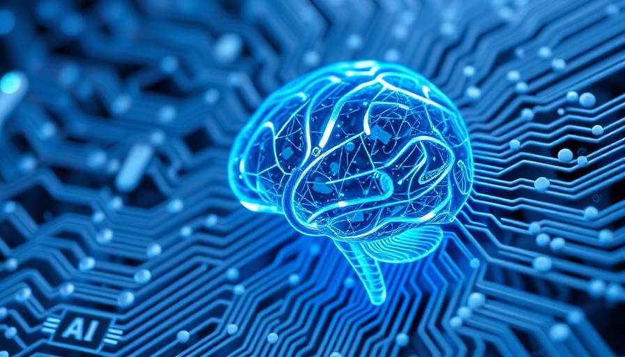 Futuristic AI circuitry and brain concept, representing agentic AI