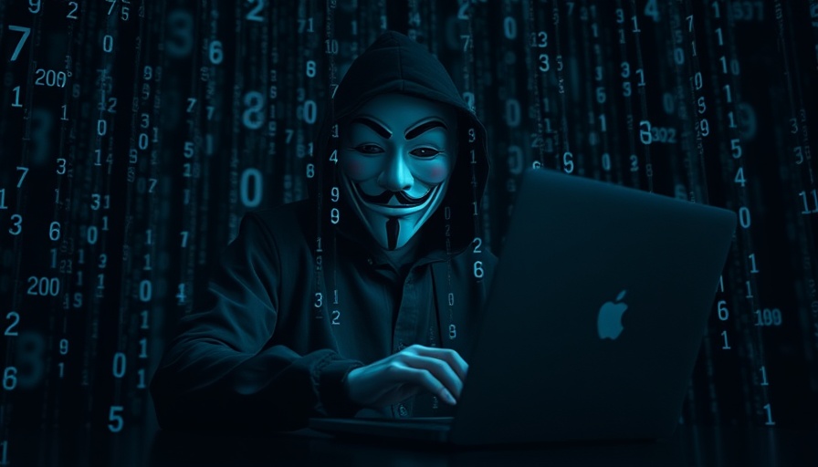 Perplexity AI anonymous figure typing on laptop with numbers background.
