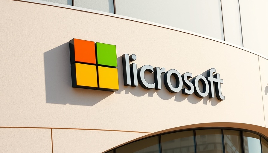 Microsoft AI in tech logo on building facade
