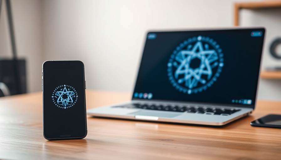 AI Bubble and Palantir Stock logos on devices on a desk.