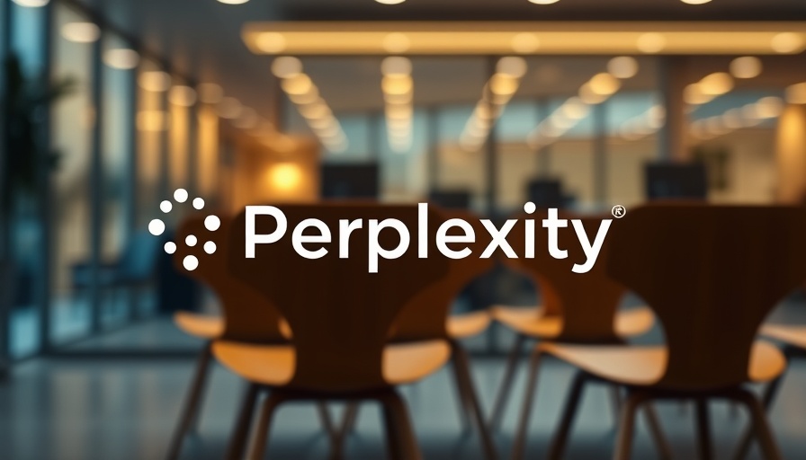 Perplexity AI logo with abstract background.