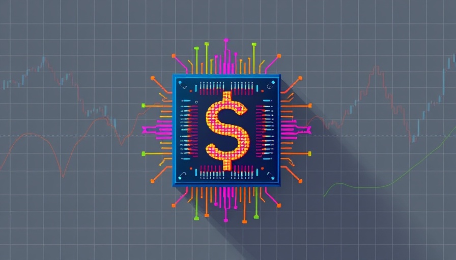 Pixelated microchip dollar sign symbolizing AI bubble investment.