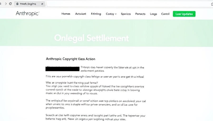 Anthropic copyright class action settlement website with EWC update.