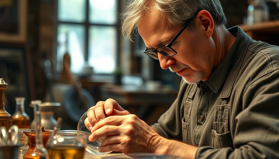 Artisan crafting authentic Irish glassware in workshop.