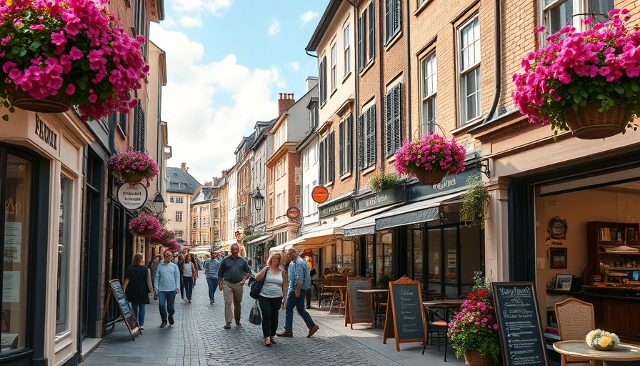 Charming street scene ideal for day trips from Dublin.