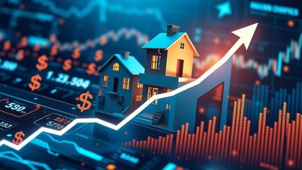 Housing market trends rise as mortgage rates retreat, illustrated graphically.