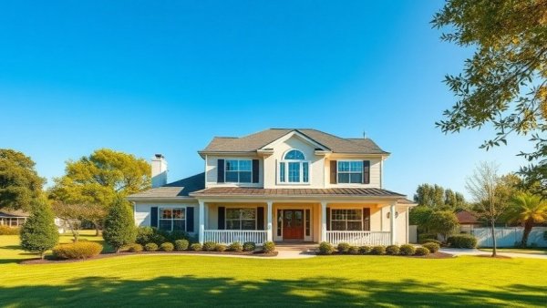 Charming suburban home surrounded by greenery; home repairs homeowners should never DIY.