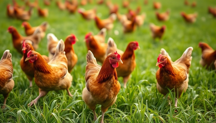 Brown chickens in a green pasture, illustrating benefits of having chickens.