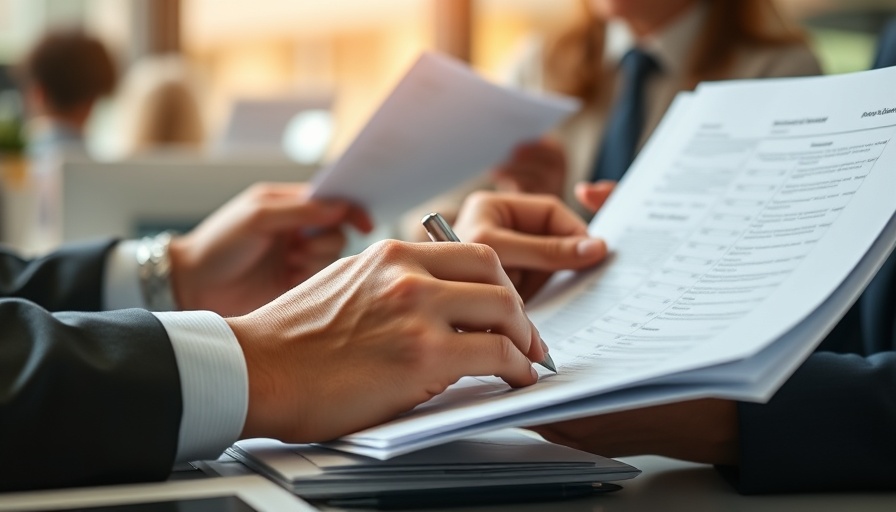 People reviewing documents at a table, related to house offers.