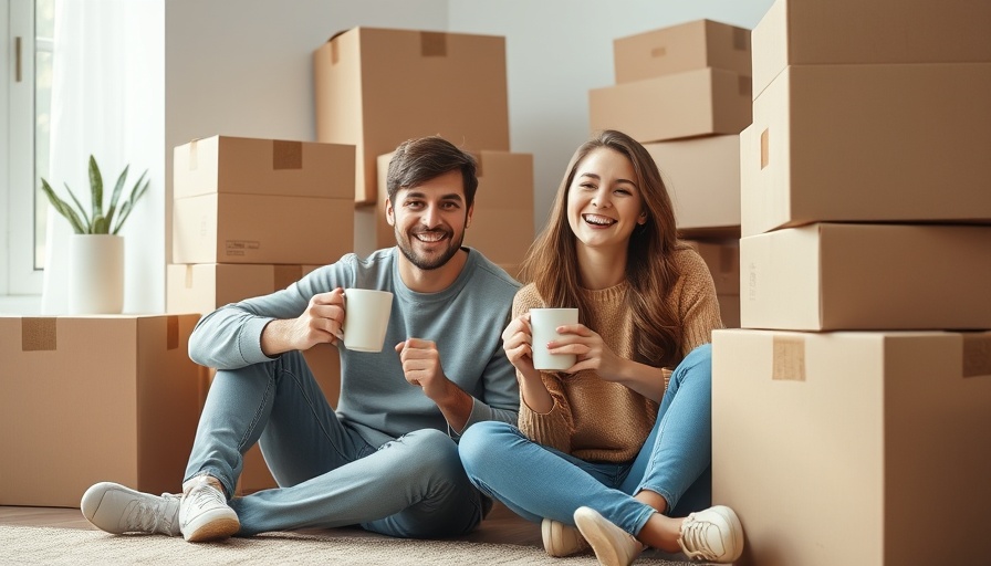 Happy young couple with coffee mugs amid moving boxes; Do You Need to Put 20% Down on a House?
