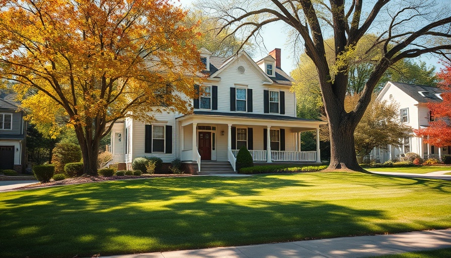 Charming suburban house with classic architecture, photorealistic.