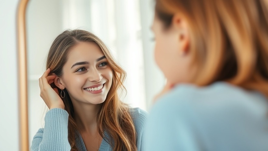 Confident young woman embracing body-mind connection in a nurturing environment.
