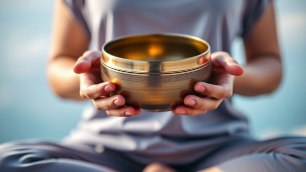 Four Immeasurables meditation concept with singing bowl.