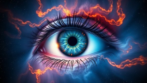 Astronomical scene resembling cosmic eye for soul vision.