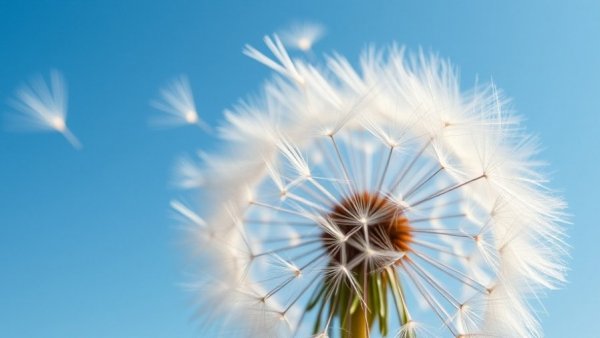 Dandelion seeds drifting, Emotional Mastery Through Presence theme.
