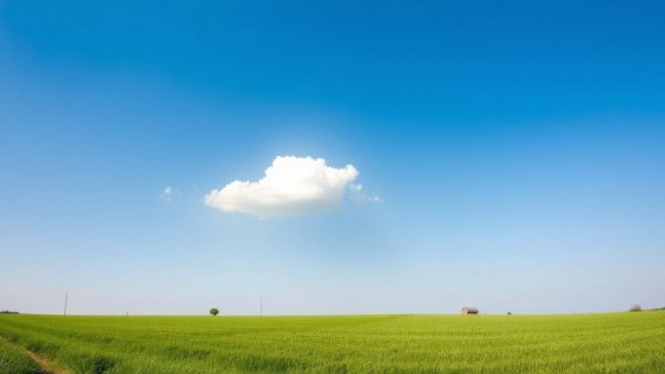 Serene landscape with cloud over green field illustrating the difference mindfulness makes.