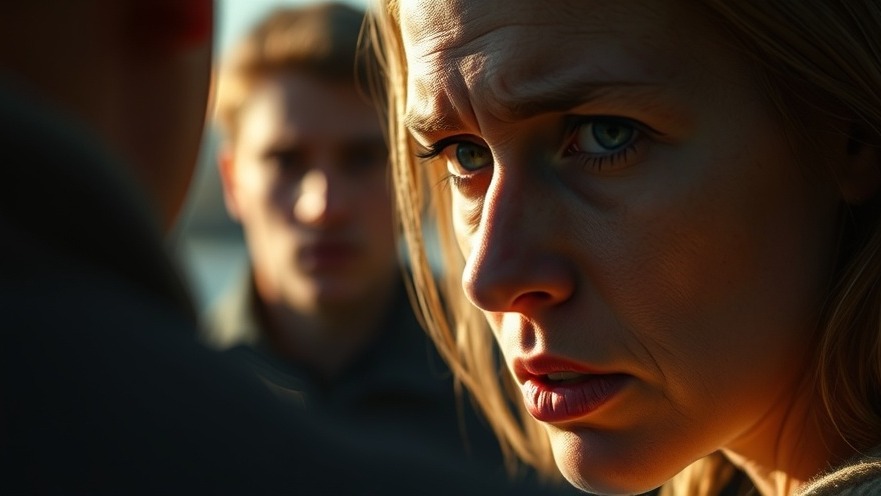A distressed person turning away from another, highlighting toxic relationships.