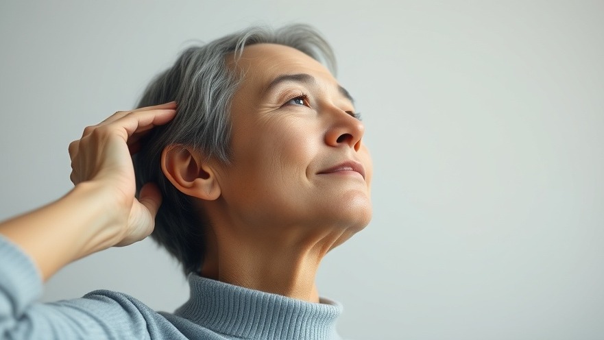 Mind-body connection: A serene adult experiencing relief through gentle neck stretches.