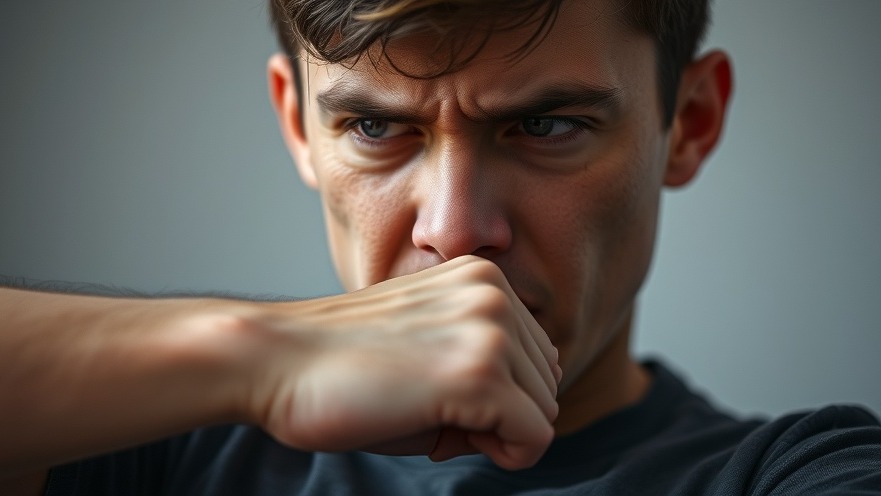 Close-up of a young adult's tense face, highlighting anger management and emotional health.