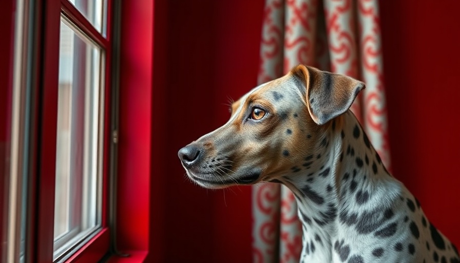 Dog living in the moment, gazing out a window with focus.