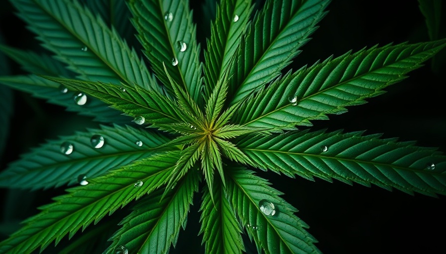 Lush cannabis leaves with dewdrops - Cannabis and Age-Related Diseases.