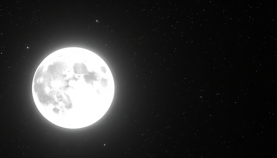 Full moon illuminating a starry sky symbolizing enlightenment.