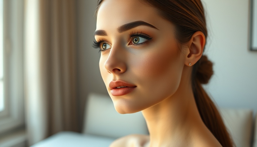 Elegant makeup look on a woman, soft lighting in Madrid.