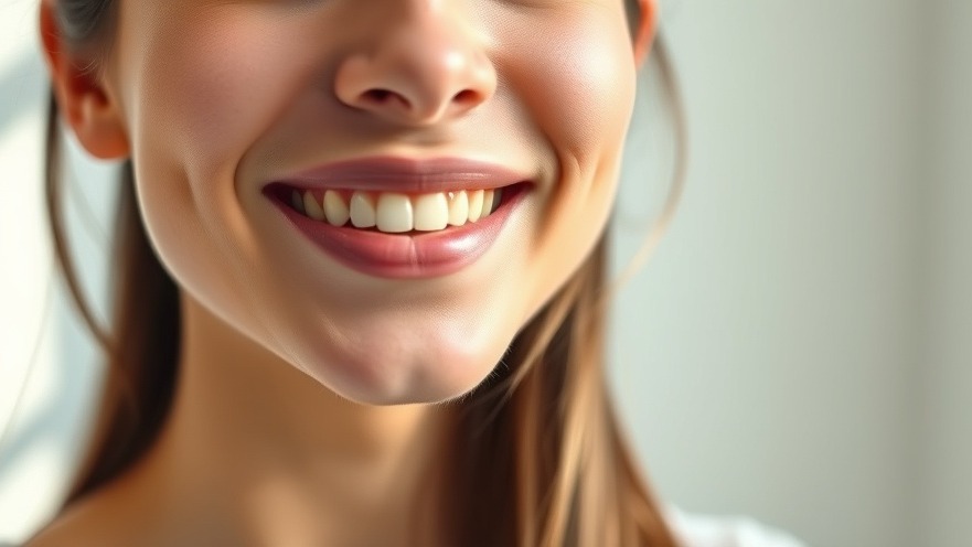 Close-up of a smiling young adult with radiant skin, embodying skin health and hydration.