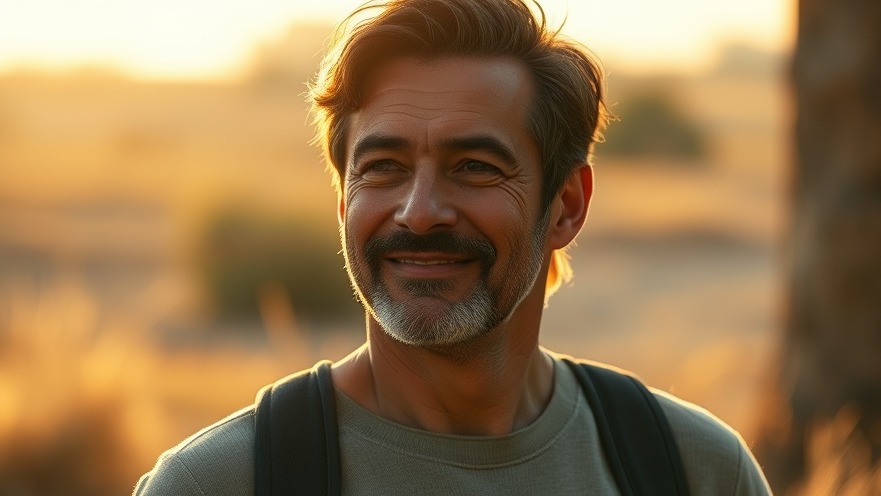 Confident adult in golden hour light expressing determination and personal ownership.