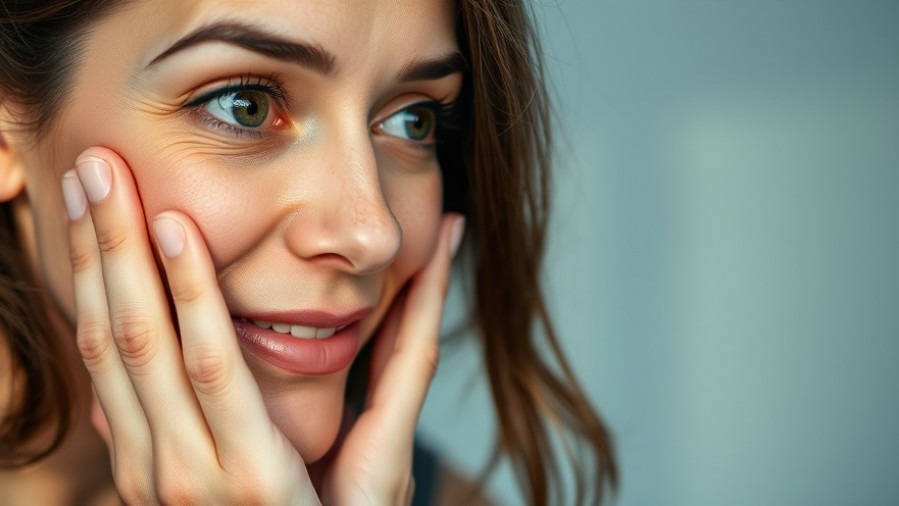 Person in pleasant surprise touching cheeks, showcasing sinus relief and wellness.