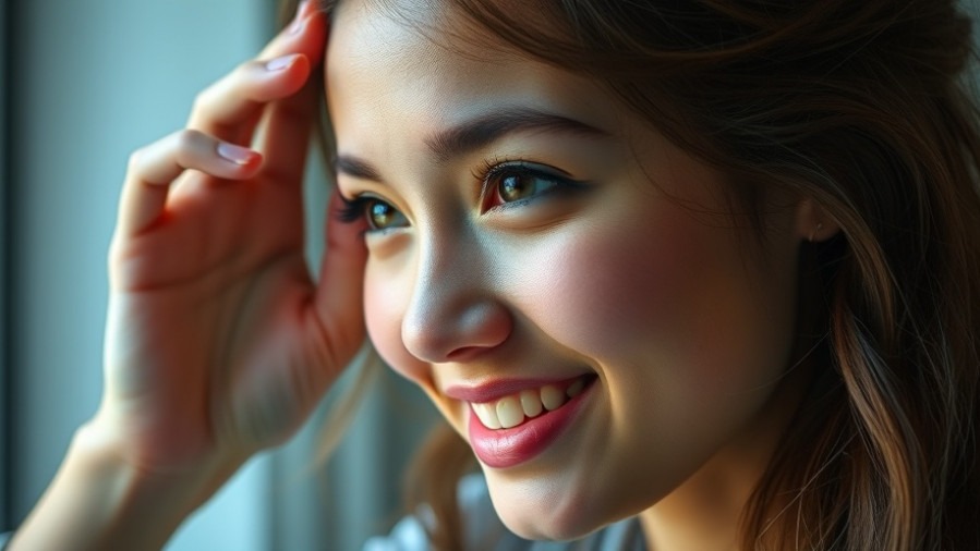 Energetic young woman with inspired expression, promoting brain health and mental clarity.