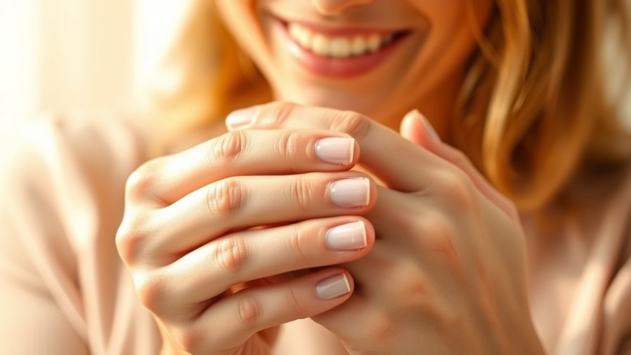 Close-up of a woman's hands showcasing youthful skin; DIY hand elixir in sunlight.