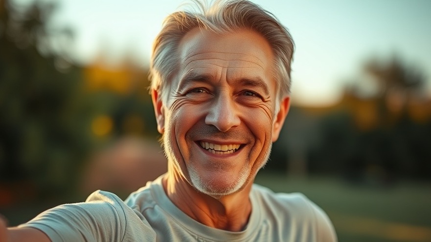 Middle-aged person exercising outdoors, showcasing exercise benefits aging and vitality.