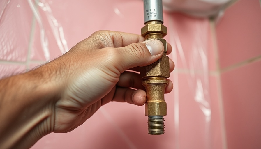 Hand adjusting brass valve to winterize your sprinkler system.