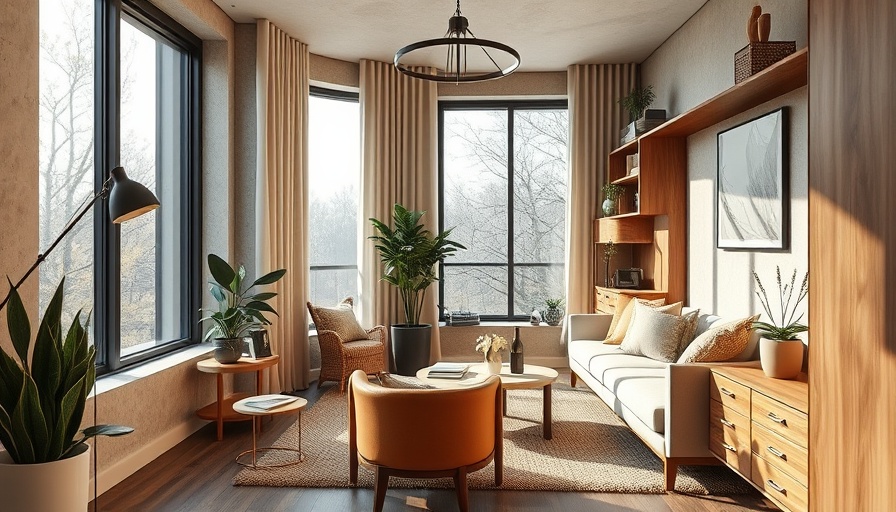 Elegant California home office with modern decor and wooden accents