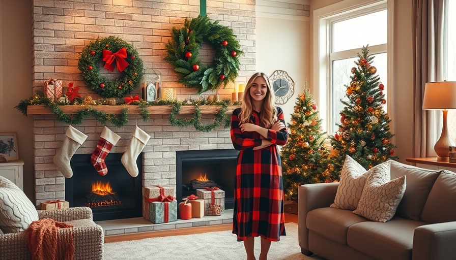 Cozy holiday decorating ideas for 2025 in a modern living room.