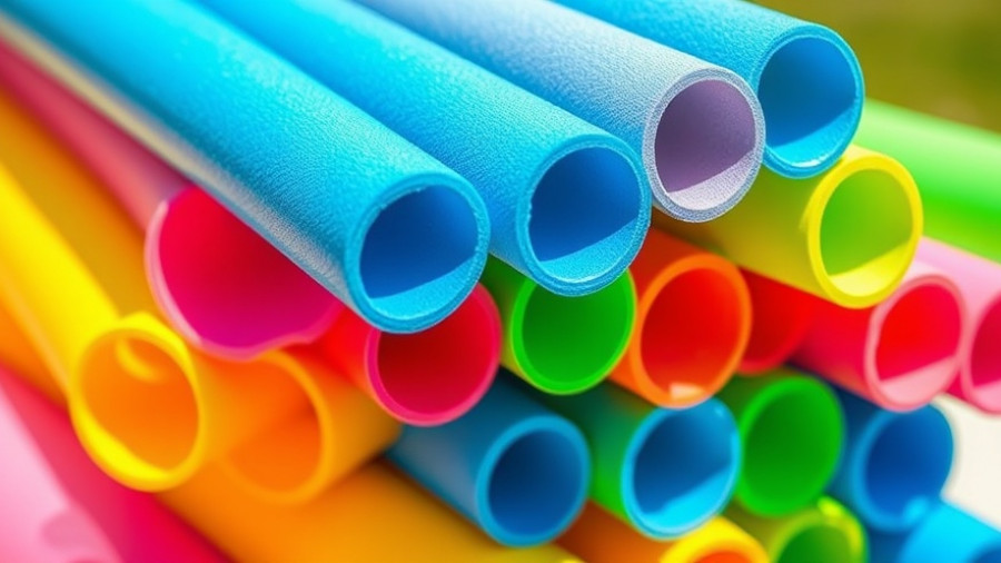 Colorful foam pool noodles in sunlight; pool noodle holiday decorating hack.