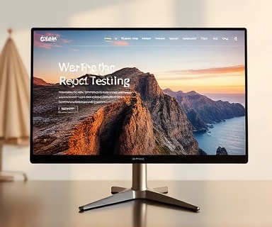 refined website refresh, elegant appearance, revitalizing appearance, photorealistic, blending crisp typography with large visuals, highly detailed, seamless transitions with hover effects, SEO optimized, warm colors, natural lighting, crafted on a curved monitor.
