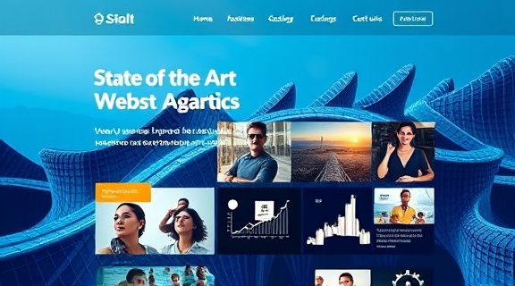 state-of-the-art website upgrade, professional feel, incorporating advanced analytics, photorealistic, showcasing modular grid layout with adaptive content blocks, highly detailed, smooth page transitions with video backgrounds, fast loading time, vibrant colors, daylight lighting, created with a high-resolution desktop screen.