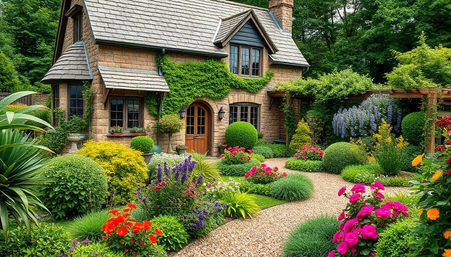 Charming garden landscape as backyard grass alternatives