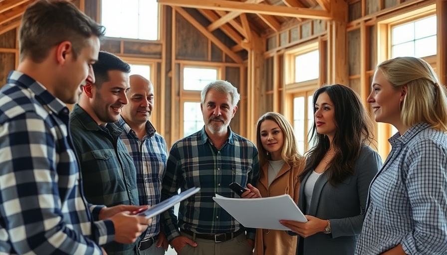 Home professionals discussing project amid market shifts.