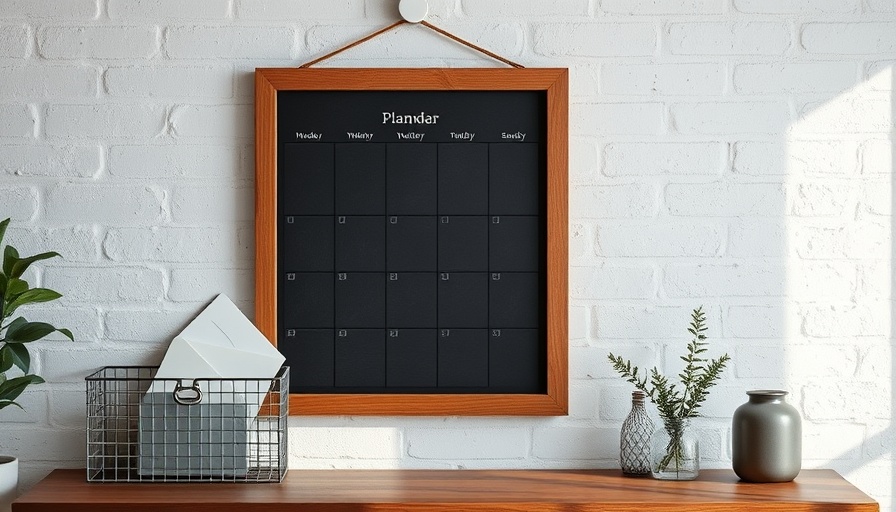 Weekly blackboard planner and decor at Home Depot Decor Days