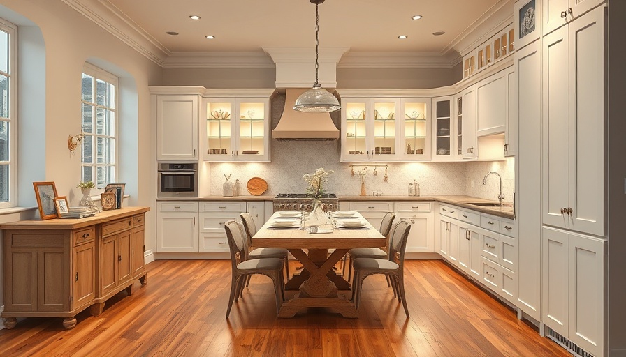 Modern kitchen renovation with white cabinetry and ambient lighting.