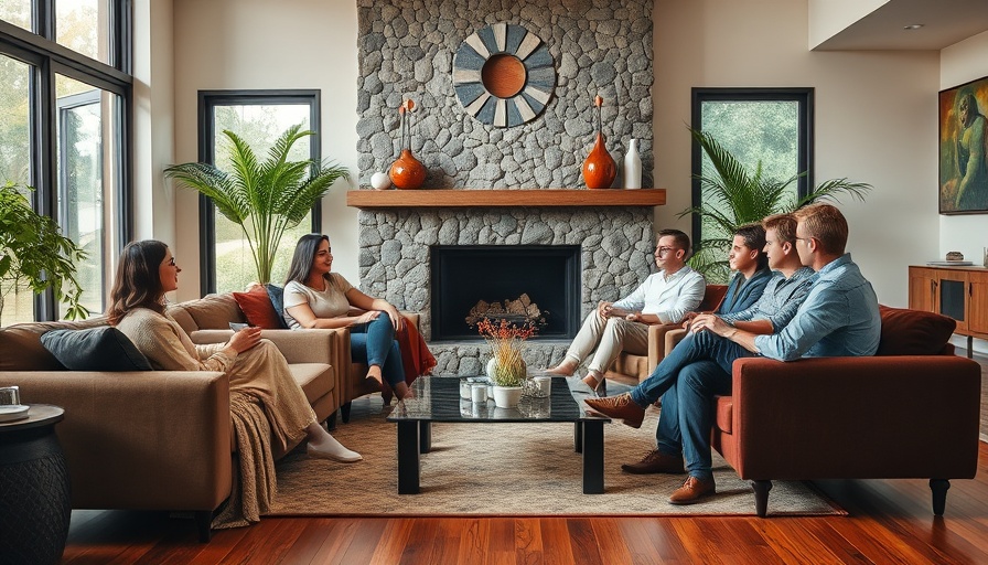 Relaxed team gathering in a cozy wine country retreat.