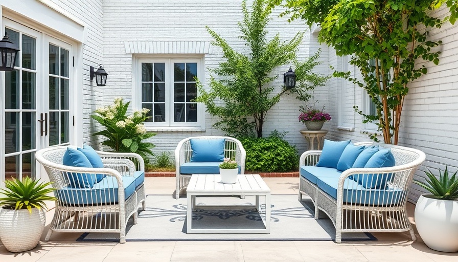 California homes patio refresh with modern outdoor setup.