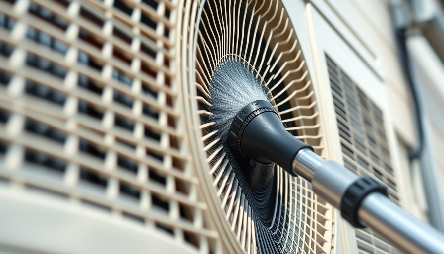 Cleaning AC unit fins as part of home maintenance checklist for new homeowners.