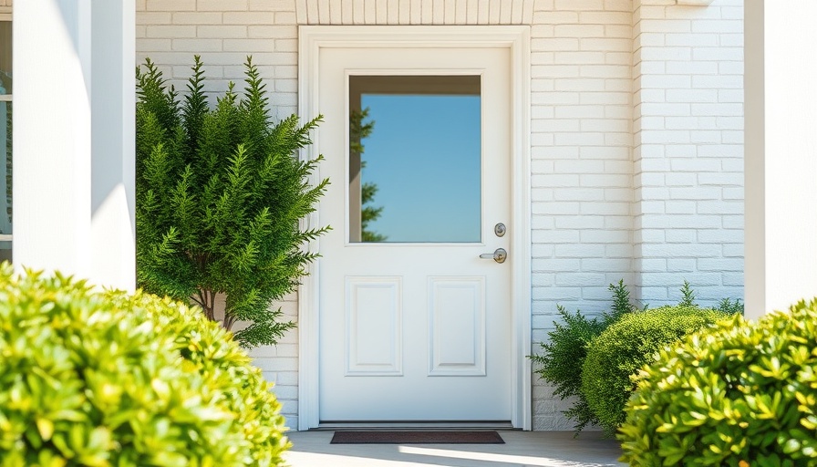 White storm door on a sunny porch, Insulate Your Storm Door